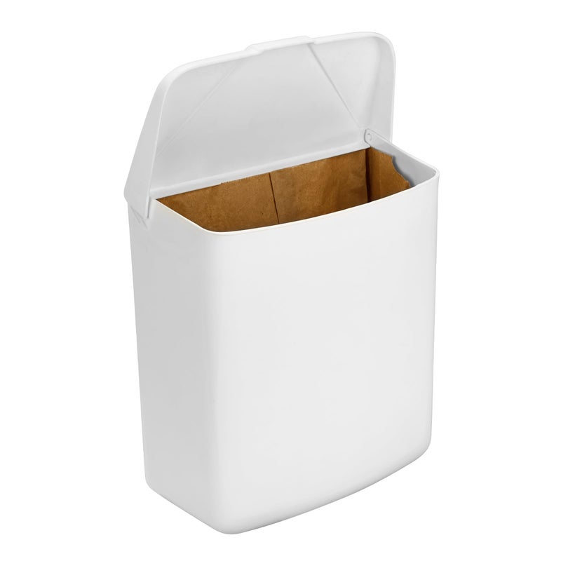 Hospeco Feminine Hygiene Receptacle White ABS Plastic 250-201W - Image 1